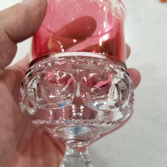 Indiana Glass Kings Crown Thumbprint coctail/highball/cordial glasses set of 6 - Picture 2 of 9